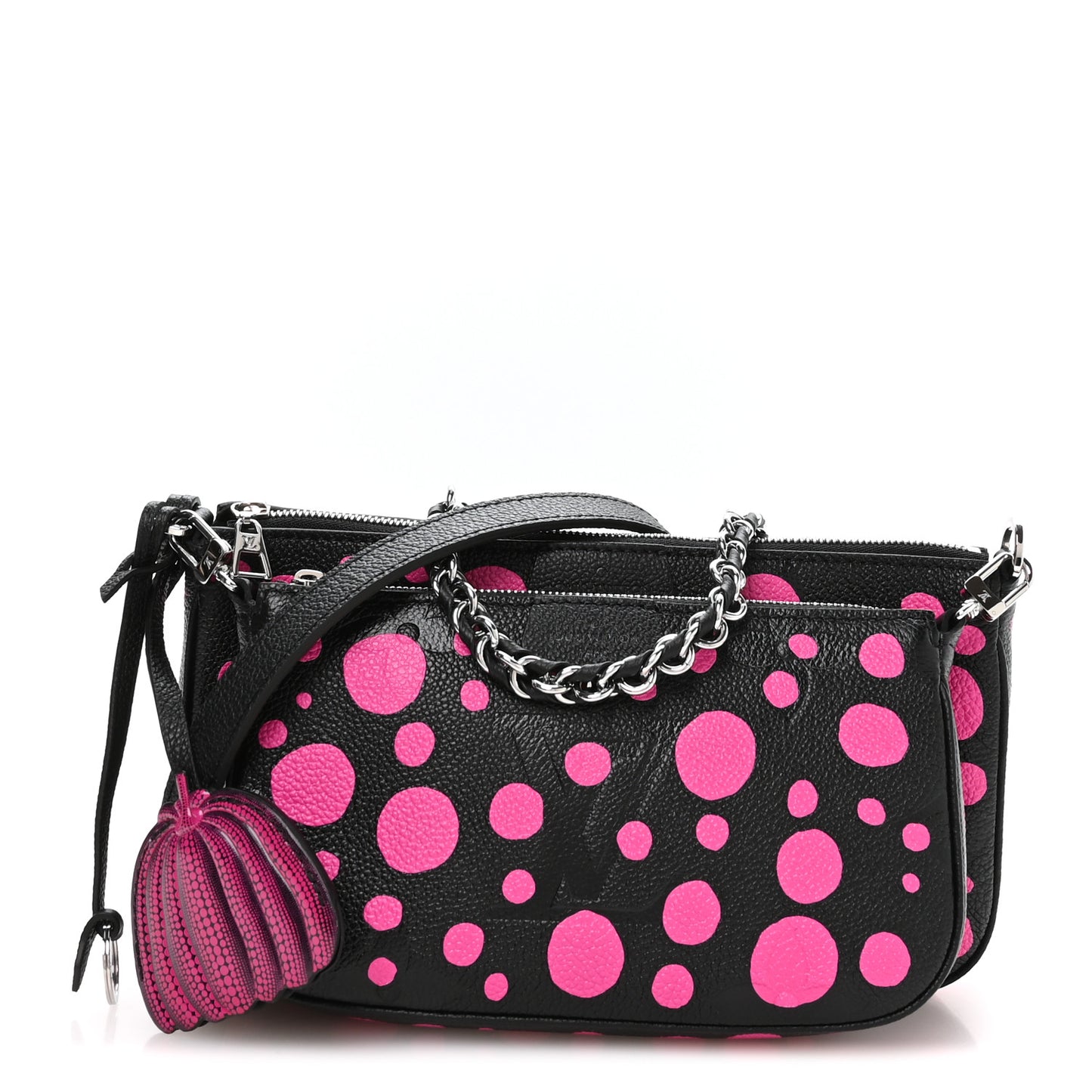 LV X YK Empreinte Multi Pochette Accessories Black Fuchsia
