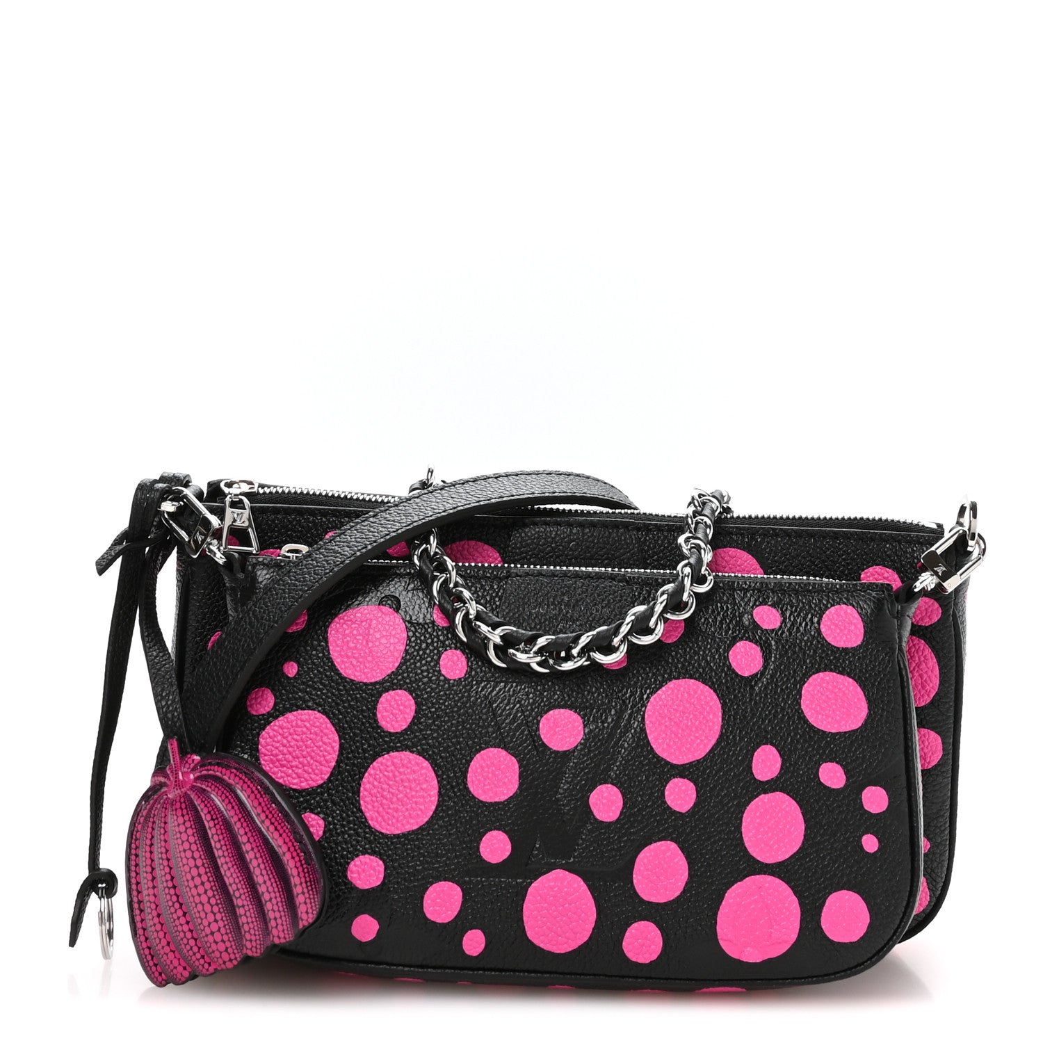 Louis Vuitton LV X YK Empreinte Multi Pochette Accessories Black Fuchsia 1 of 9