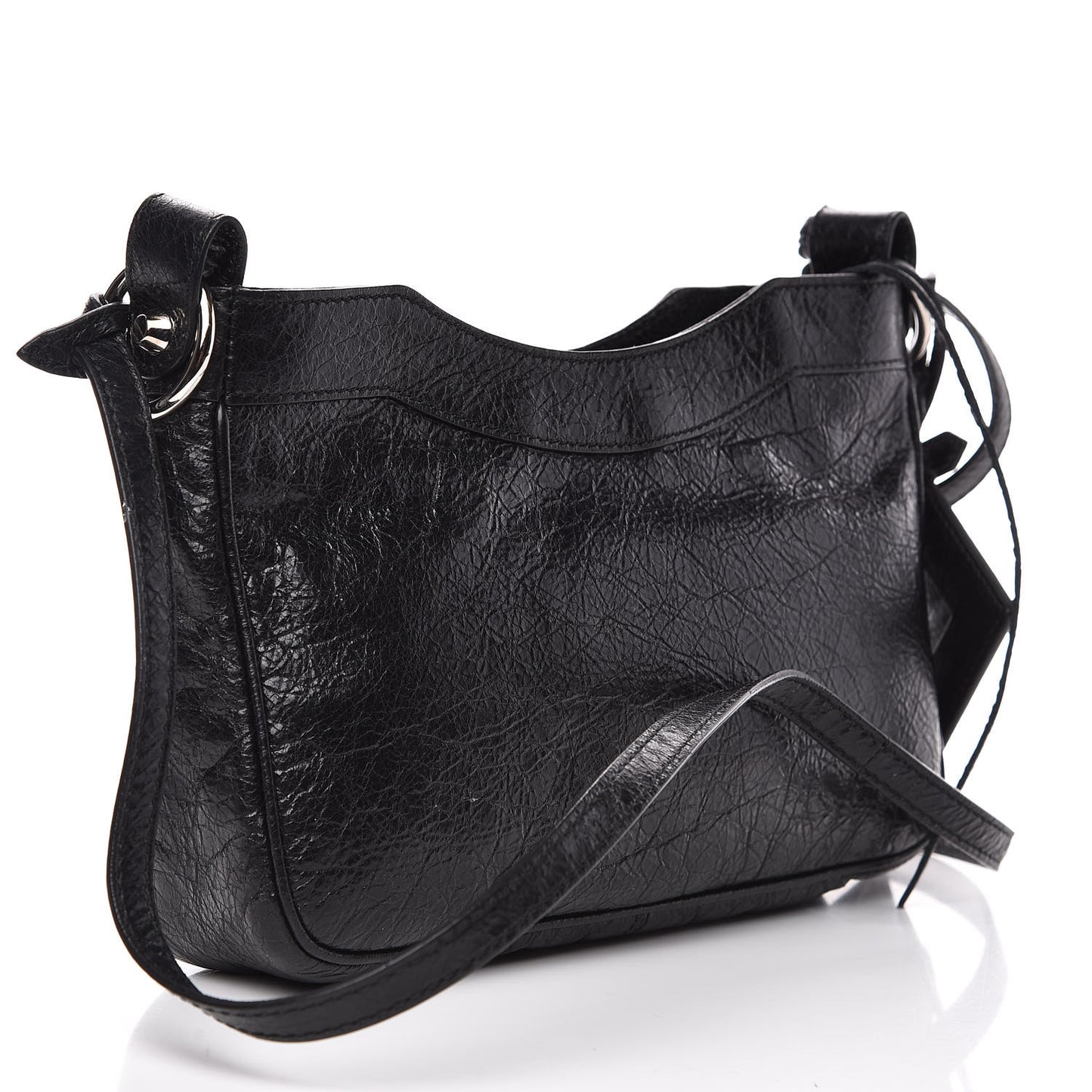 Agneau Classic Silver Hardware Hip Black