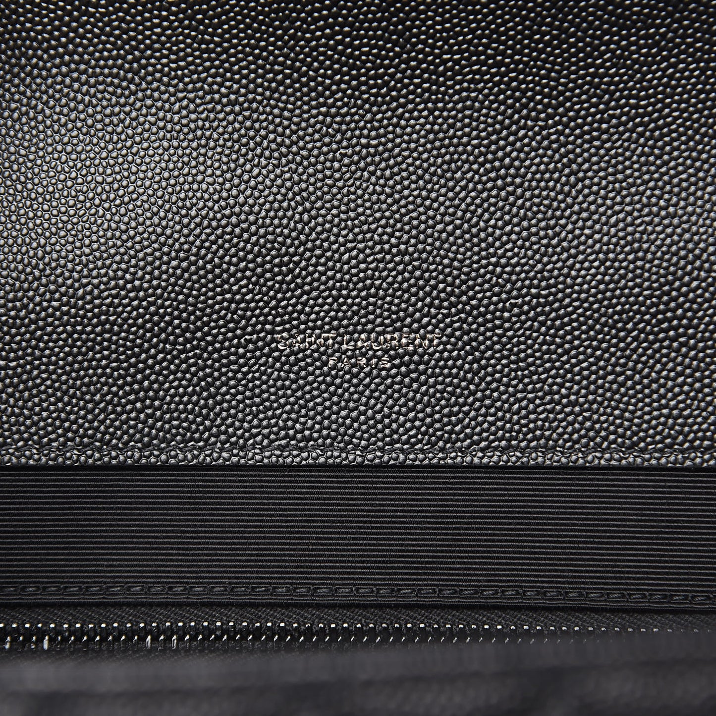 Grain De Poudre Textured Mixed Matelasse Large Triquilt Monogram Monochrome Satchel Black