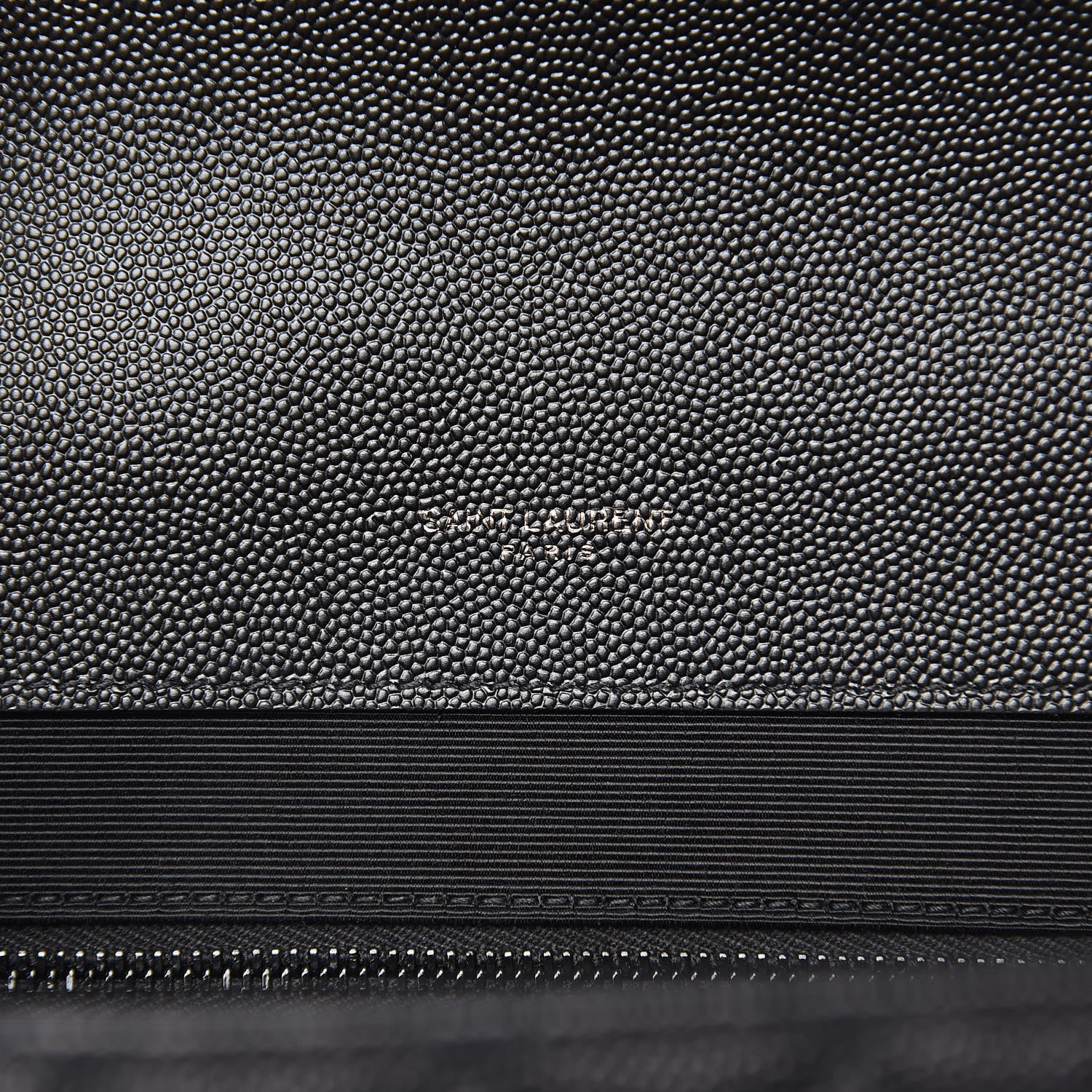 Saint Laurent Grain De Poudre Textured Mixed Matelasse Large Triquilt Monogram Monochrome Satchel Black 7 of 10