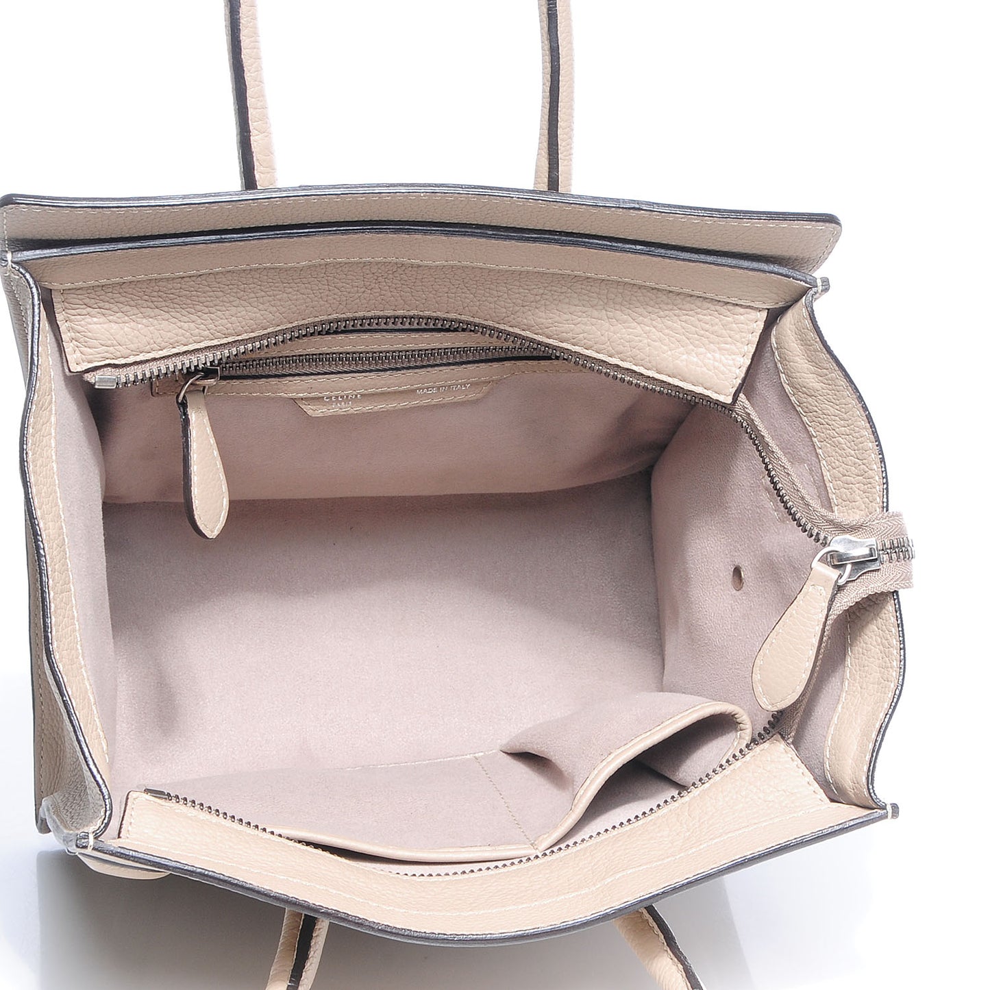 Drummed Calfskin Micro Luggage Dune