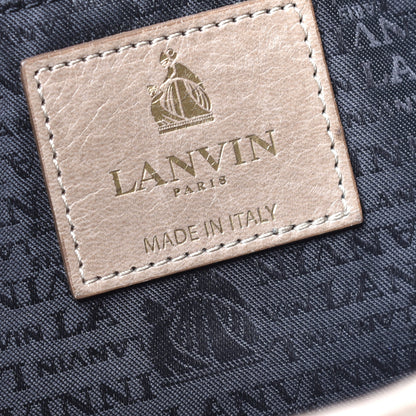 Lanvin Soft Calfskin Quilted Happy Shoulder Bag Grege 6 of 9