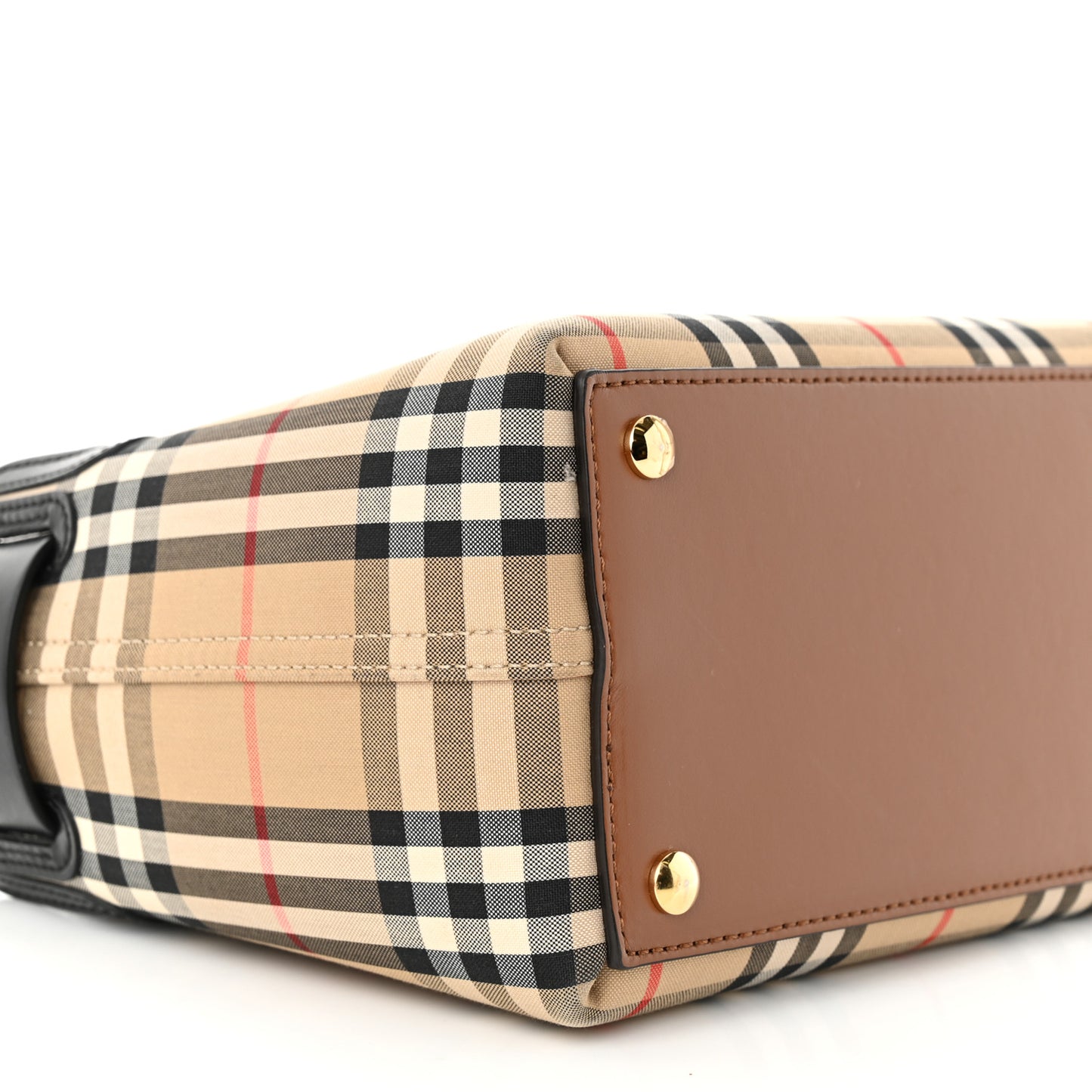 Calfskin Vintage Check Triple Stud Mini Belt Bag Archive Beige