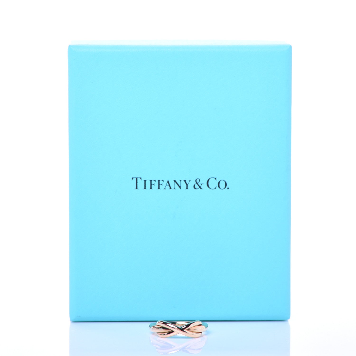 Tiffany 18K Rose Gold Infinity Ring 52 6 5 of 5