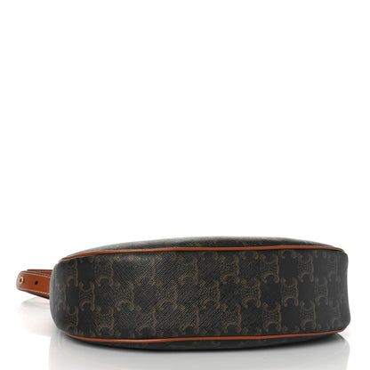 Celine Triomphe Canvas Calfskin Ava Shoulder Bag Tan 4 of 9