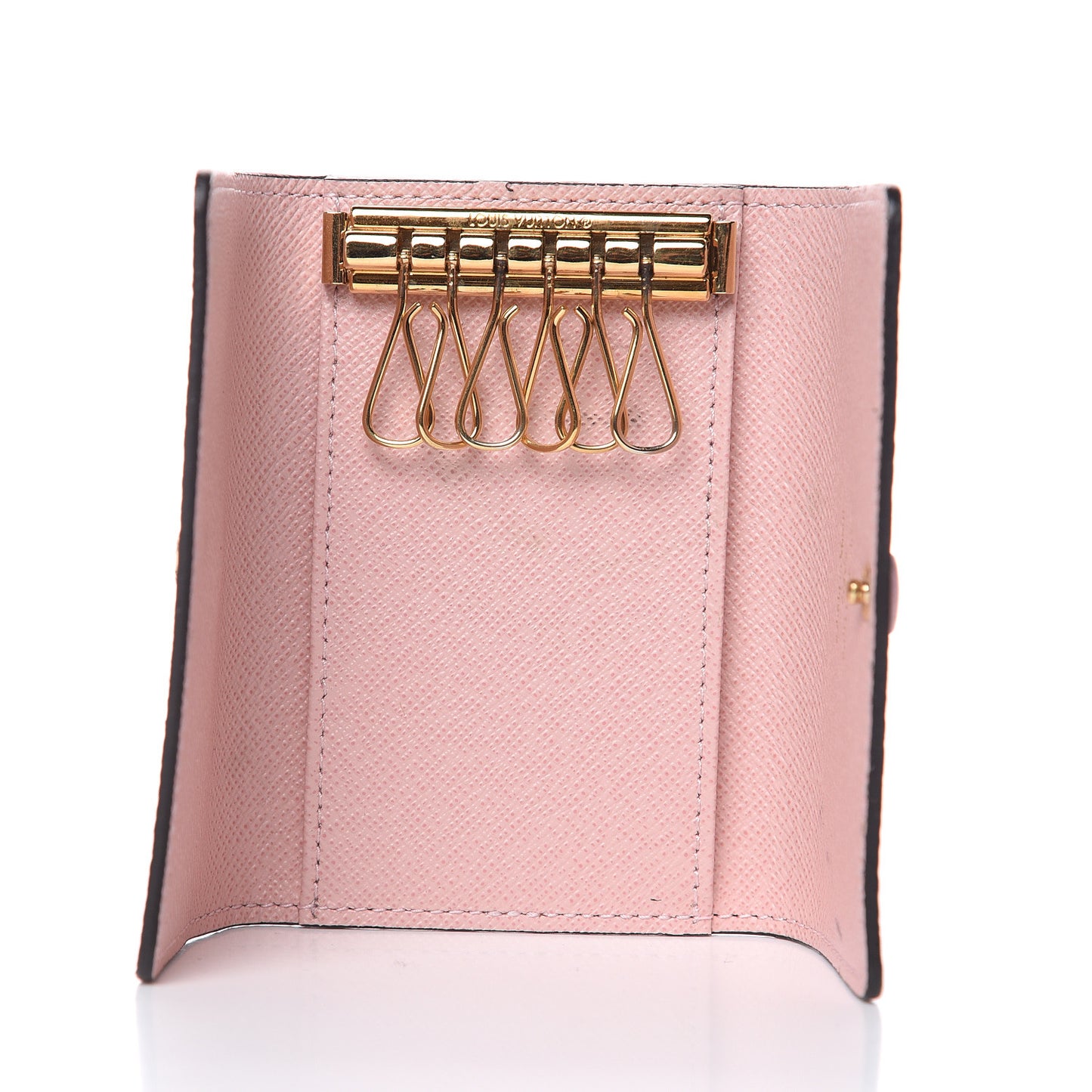 Damier Ebene Multicles 6 Key Holder Rose Ballerine
