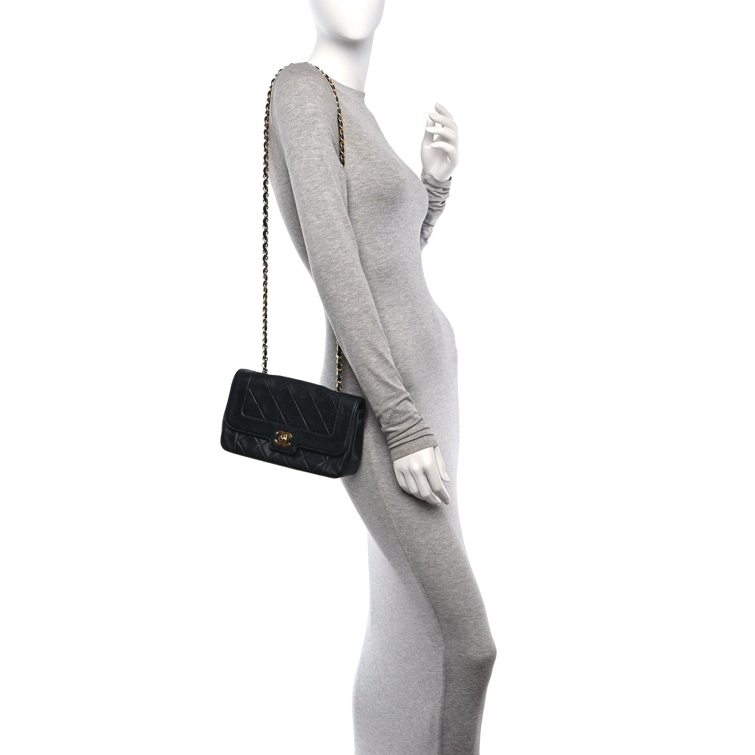 Chanel Lambskin Quilted Small Single Flap Black 2 of 10