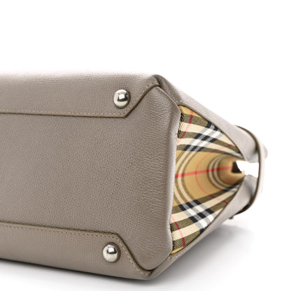 Burberry Derby Calfskin House Check Medium Banner Tote Pale Grey 13 of 13