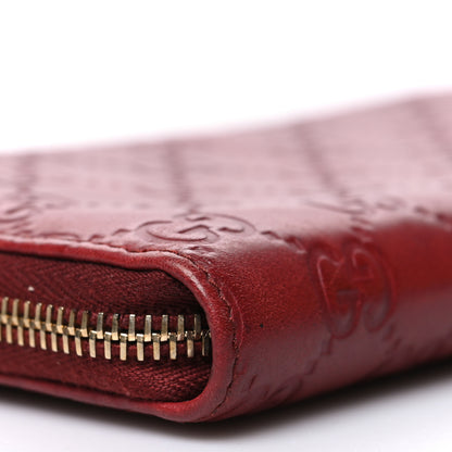 Gucci Guccissima GG Pierce Zip Around Wallet Red 9 of 10