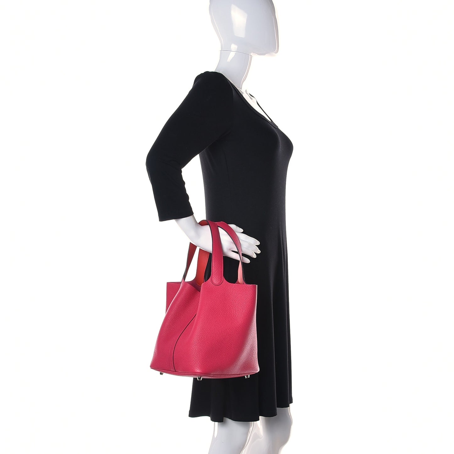 Taurillon Clemence Picotin Lock 22 MM Rose Mexico