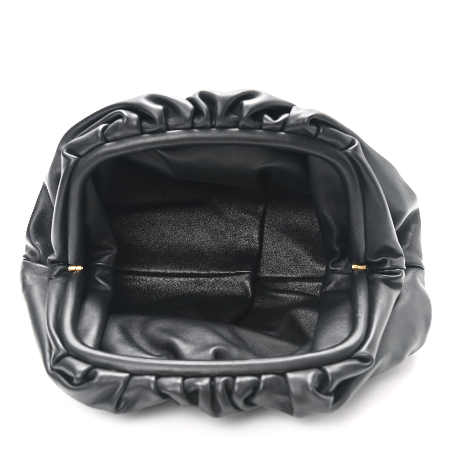 Smooth Butter Calf The Pouch Oversized Clutch Black