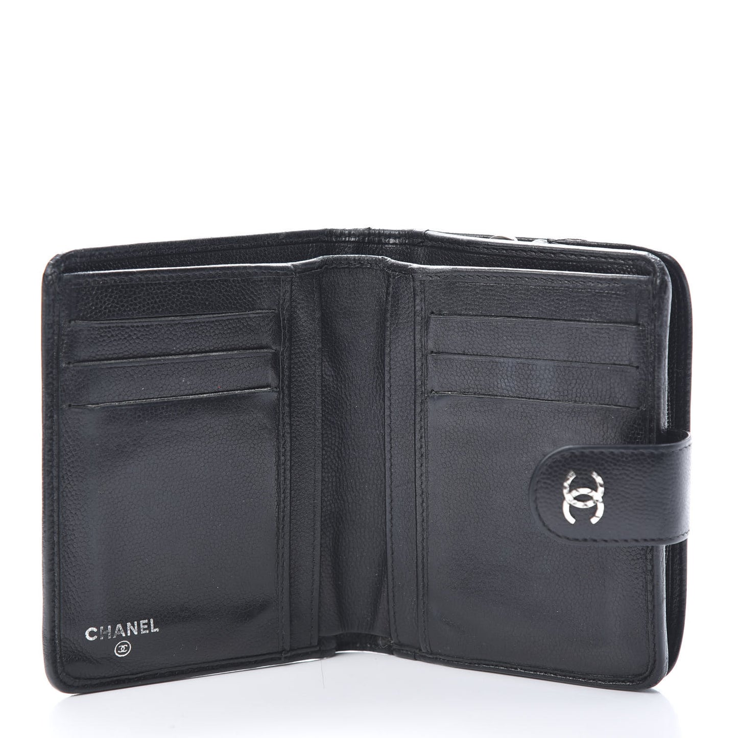 Caviar Sevruga French Compact Wallet Black