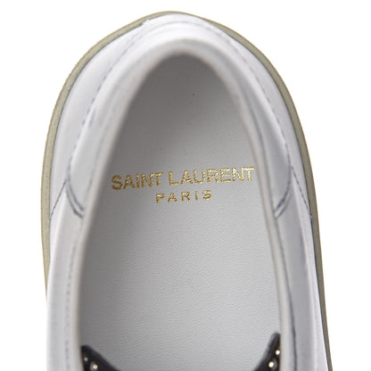 Saint Laurent Calfskin Distressed Court Classic Surf Low Top Sneakers 39 White 8 of 11