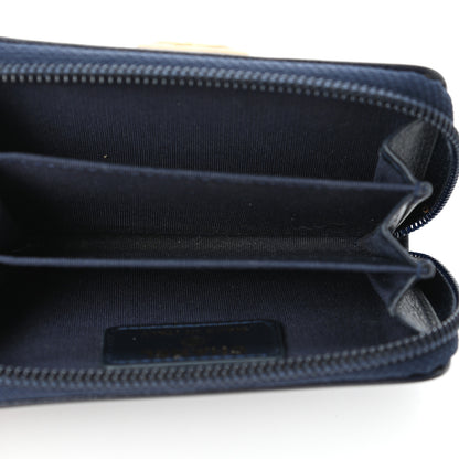 Chanel Caviar Quilted Boy Zip Around Coin Purse Wallet Dark Blue 5 of 7