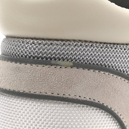 Chanel Nylon Calfskin Suede Womens CC Sneakers 39.5 Grey Beige 10 of 14