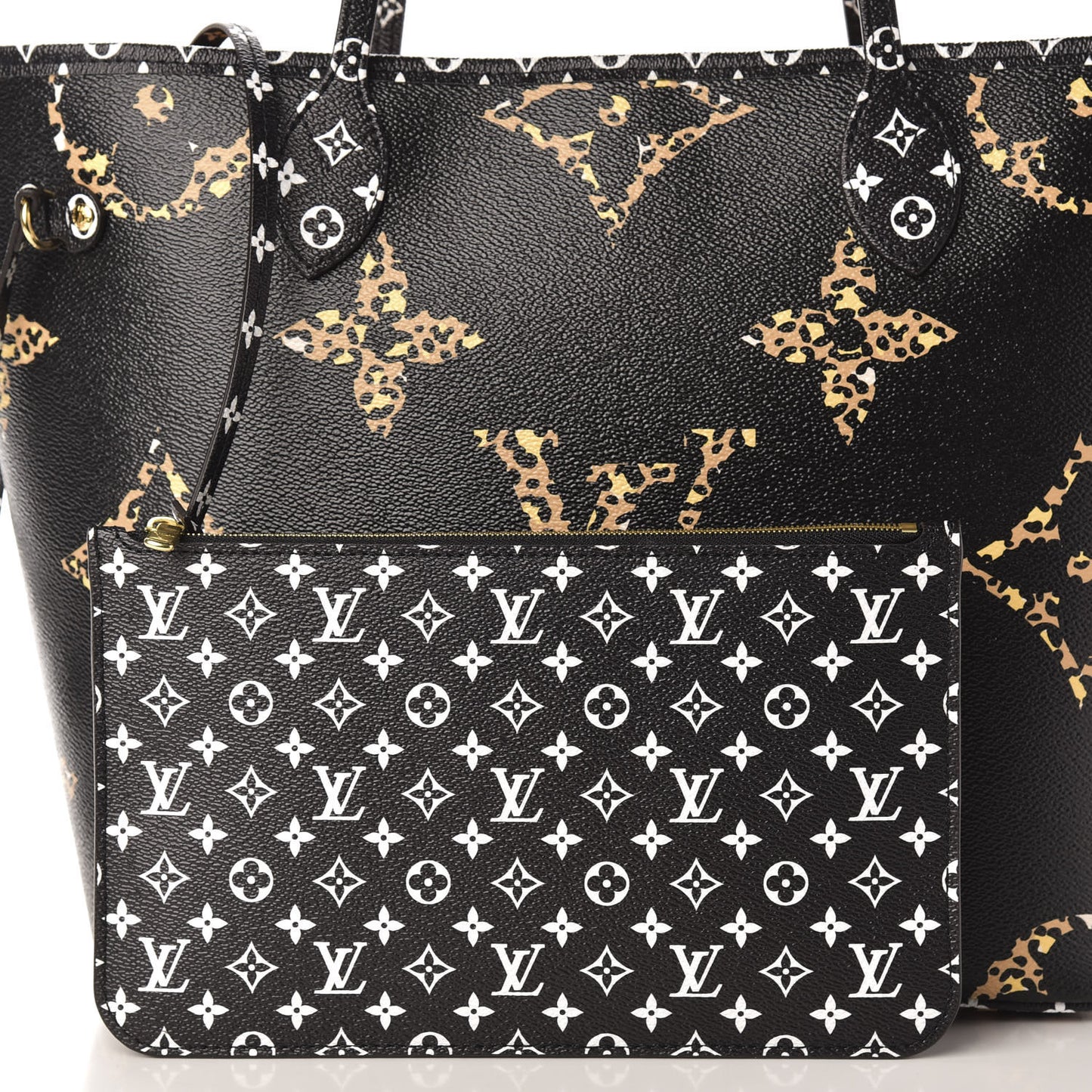 Monogram Giant Jungle Neverfull MM Black