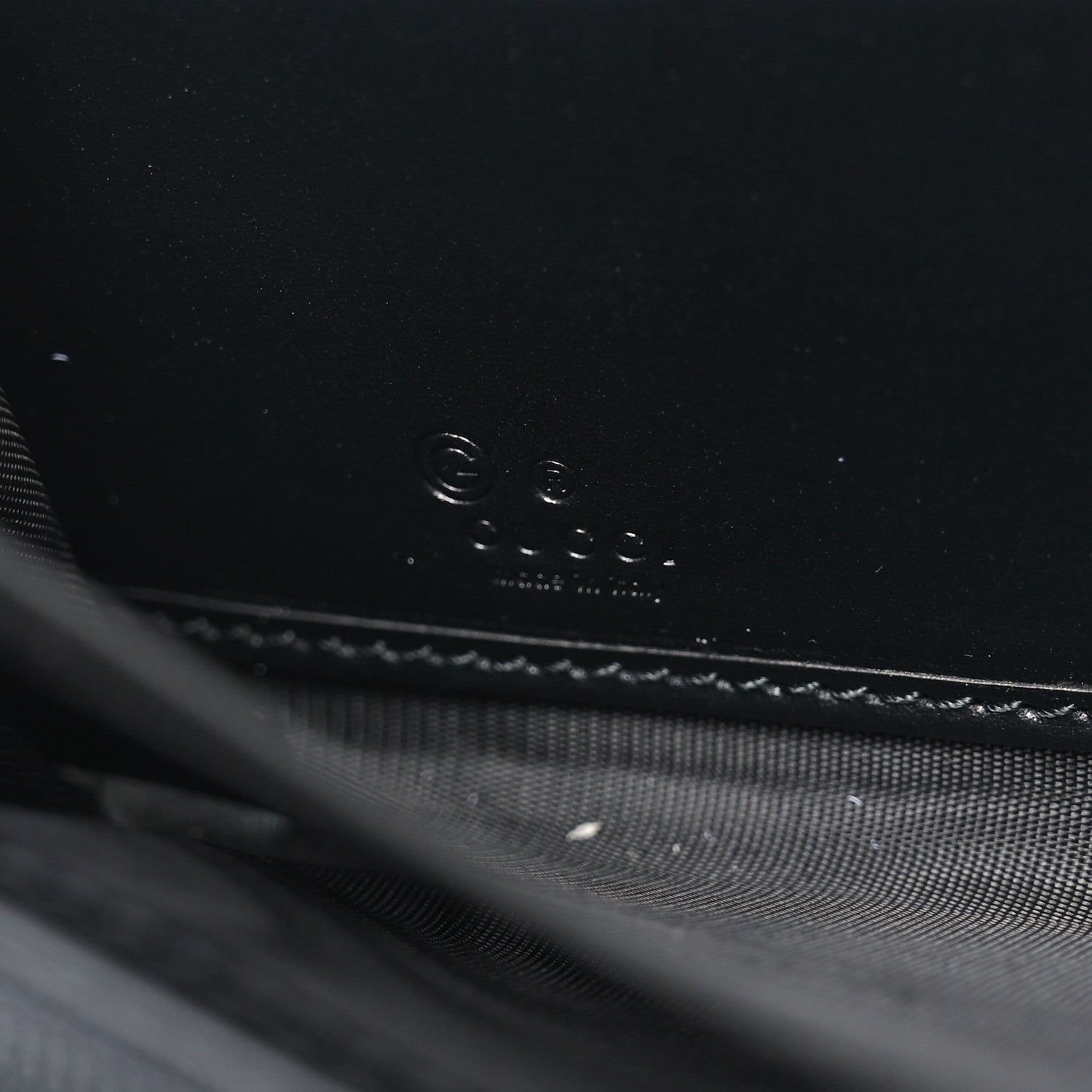 Gucci GG Calfskin Embossed Emblem Zip Around Wallet Black 6 of 8