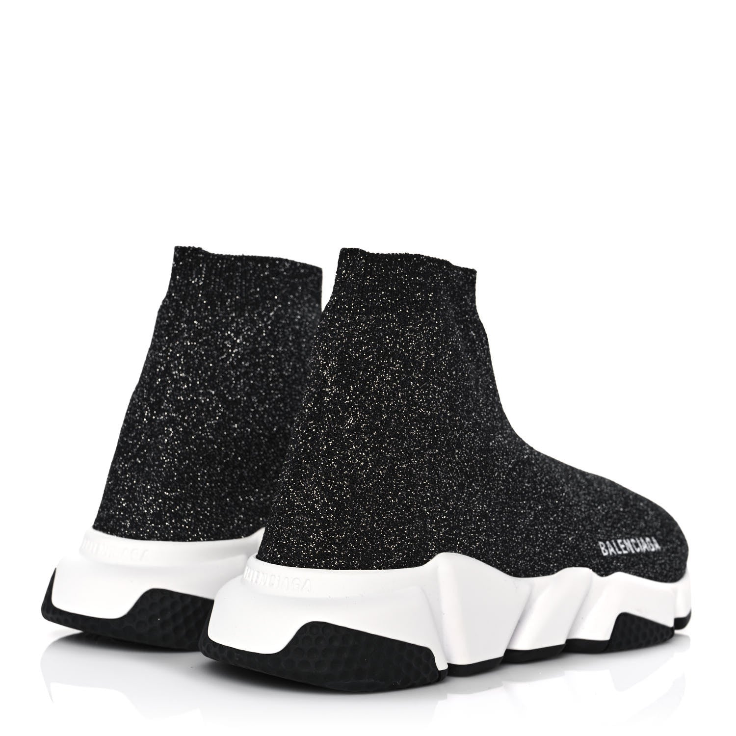 Balenciaga Knit Metal Womens Speed Sneakers 39 Black Gold 4 of 8