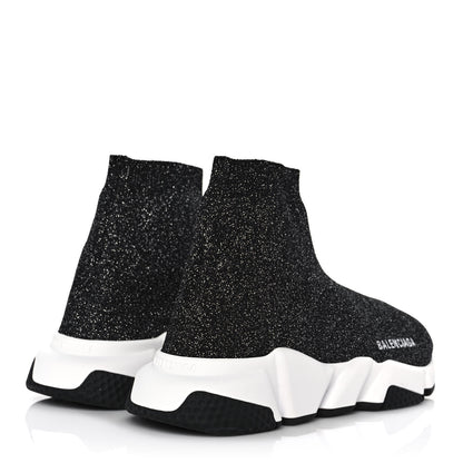 Balenciaga Knit Metal Womens Speed Sneakers 39 Black Gold 4 of 8