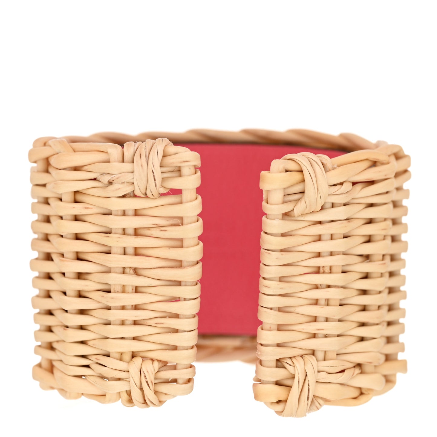Wicker Barenia Medor Picnic Cuff Bracelet T2 Rose Azalee
