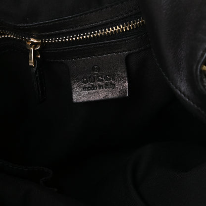 Gucci Monogram Medium Indy Top Handle Hobo Black 5 of 11