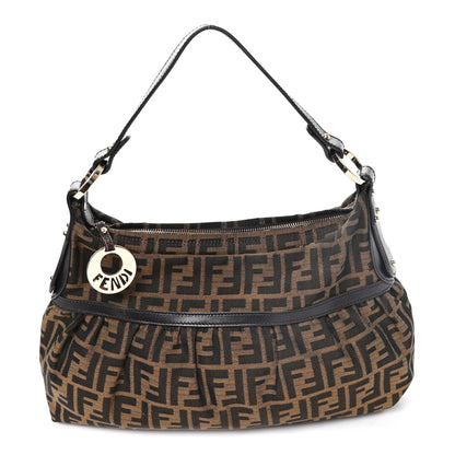 Fendi Zucca Cuoio Lucido Chef Hobo Tobacco Moro 1 of 11