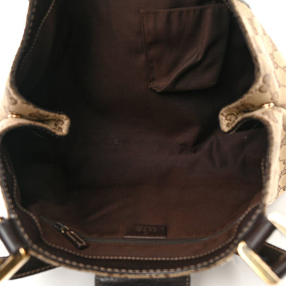 Gucci Monogram Medium New Ladies Web Tote Dark Brown 5 of 17