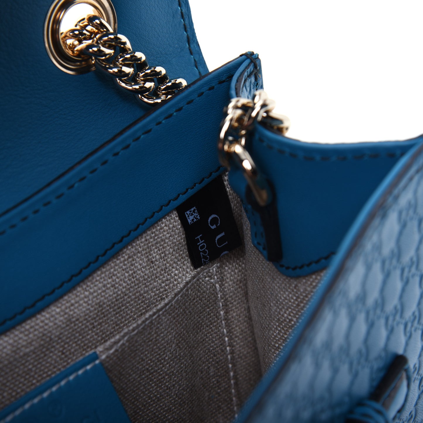 Microguccissima Mini Emily Shoulder Bag Deep Cobalt