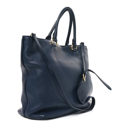Prada Vitello Daino Pocket Shopping Tote Baltico 3 of 9