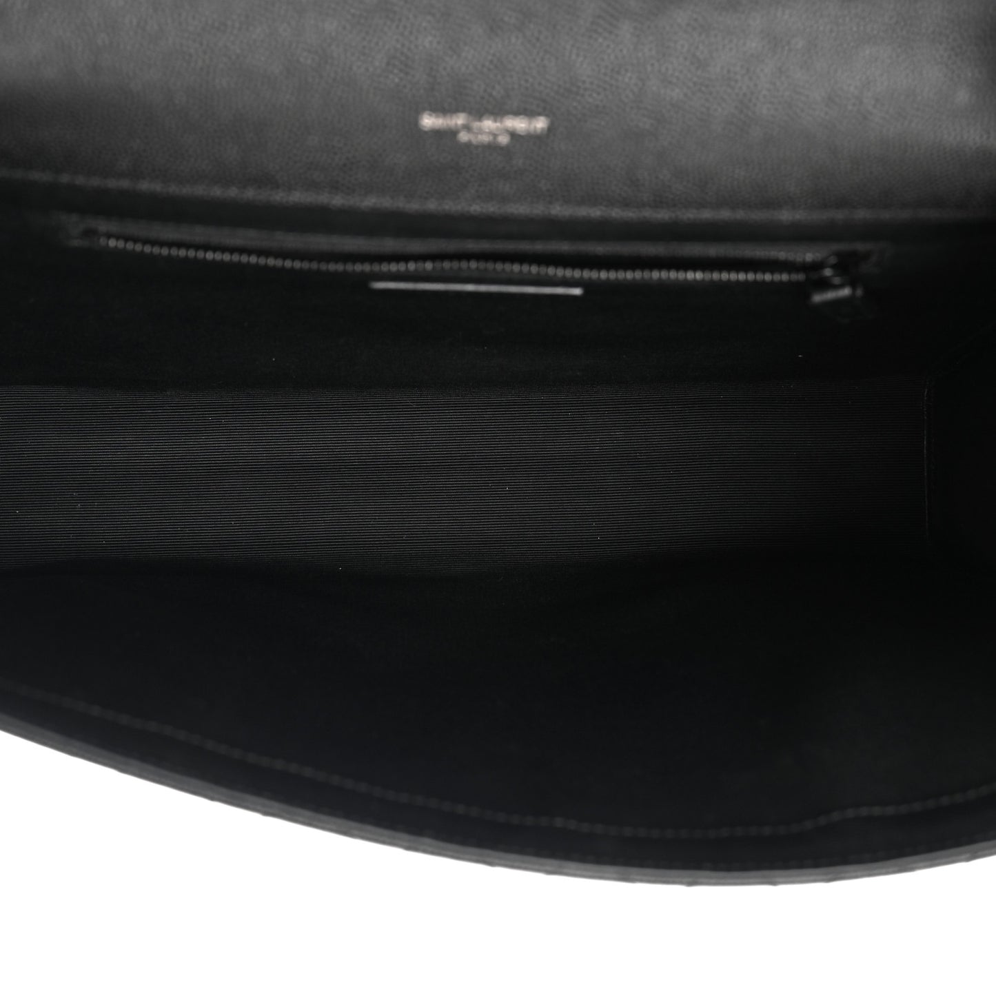 Grain De Poudre Textured Mixed Matelasse Large Triquilt Monogram Monochrome Satchel Black