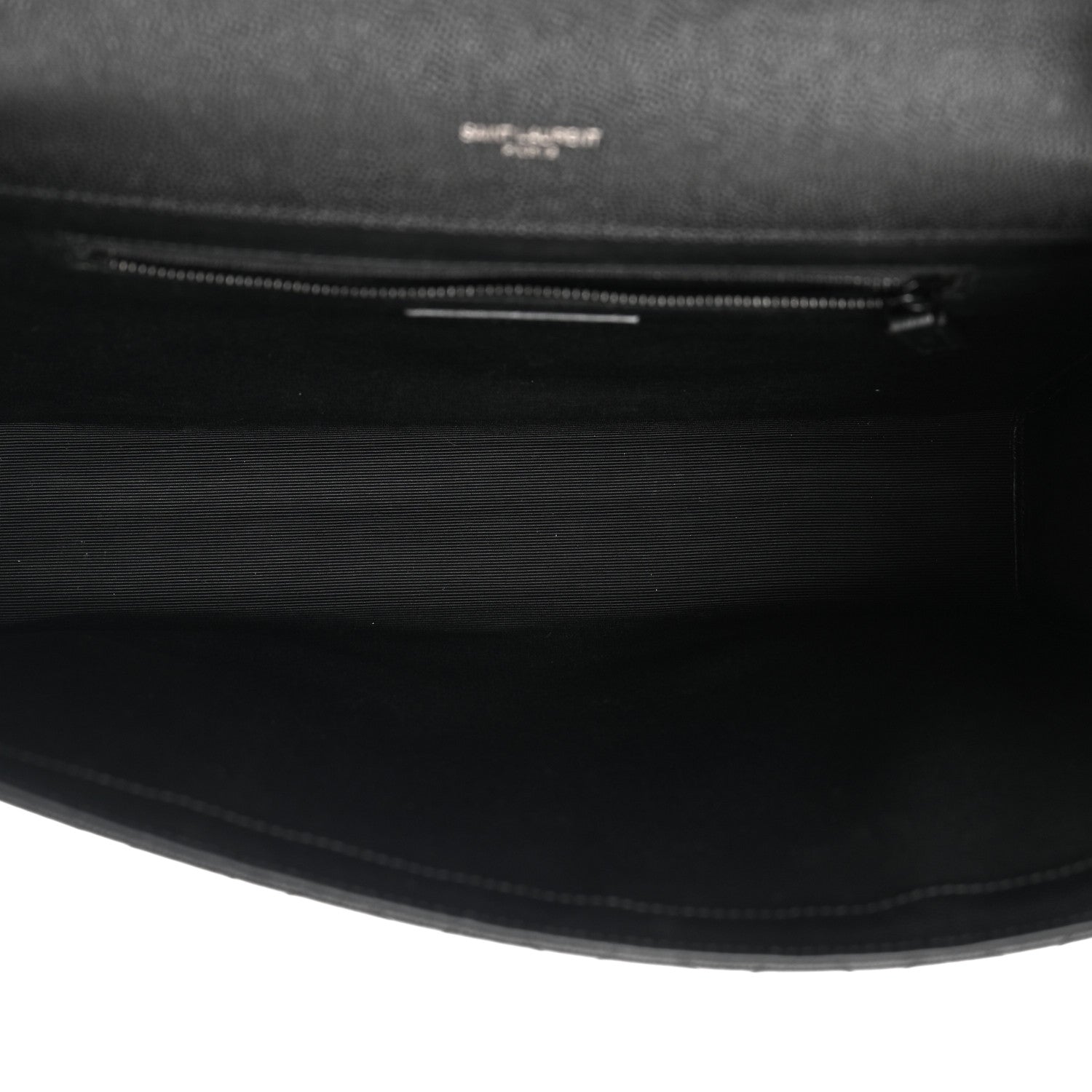 Saint Laurent Grain De Poudre Textured Mixed Matelasse Large Triquilt Monogram Monochrome Satchel Black 5 of 13
