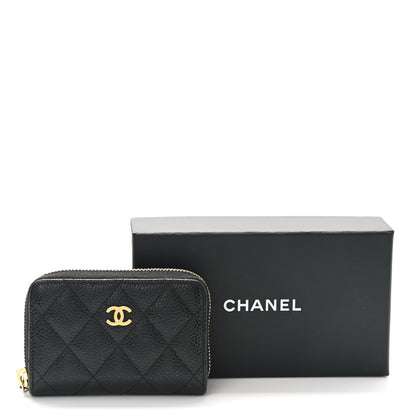 Chanel Caviar Quilted Zip Coin Purse Black 8 of 8