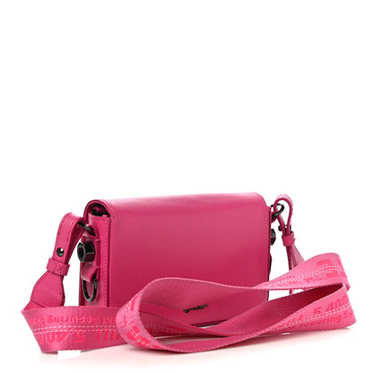 Off-White Saffiano Striped Mini Diag Binder Clip Bag Pink White 3 of 20