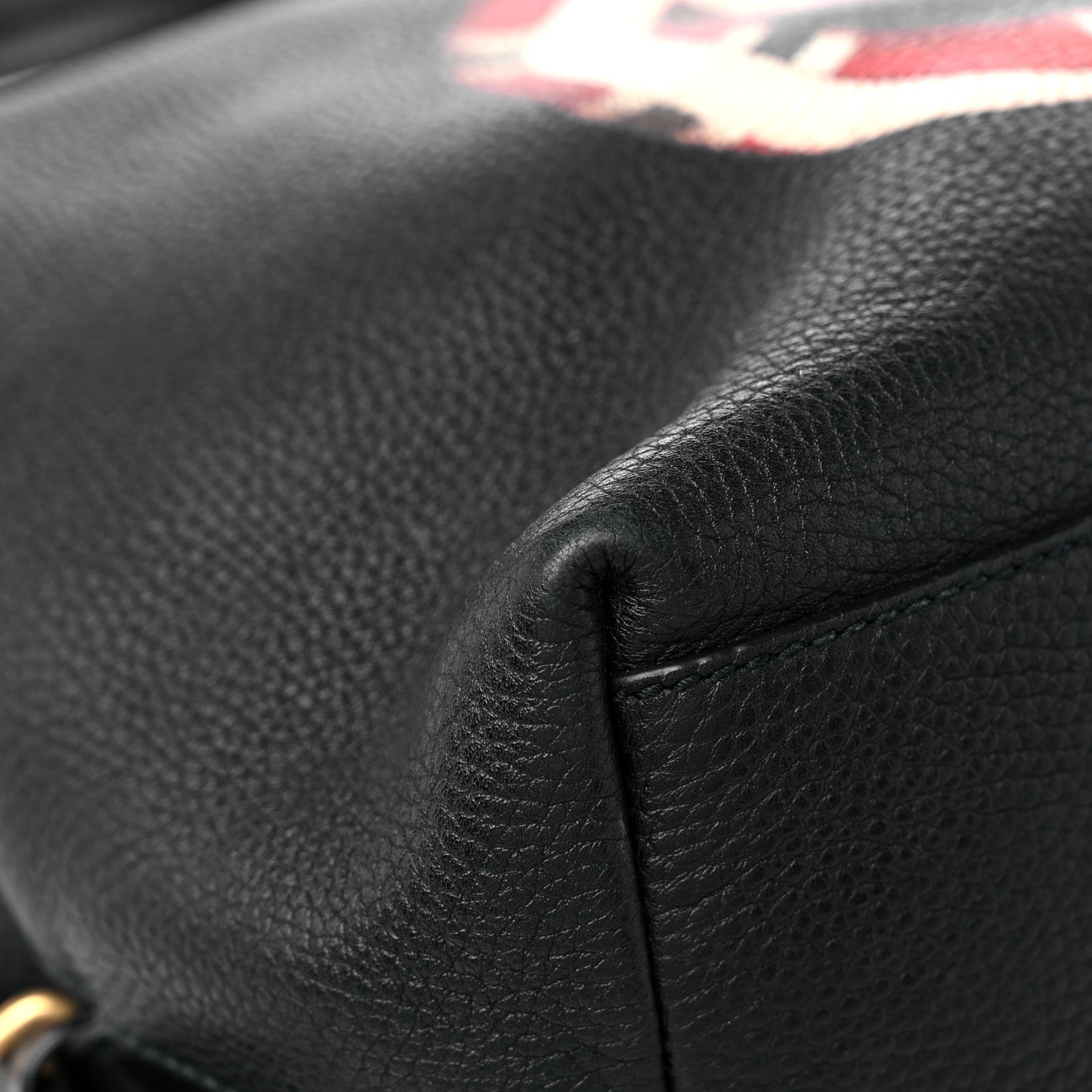 Gucci Calfskin Kingsnake Print Drawstring Backpack Black 8 of 18