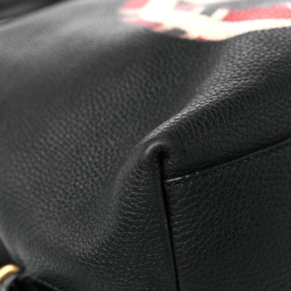 Gucci Calfskin Kingsnake Print Drawstring Backpack Black 8 of 18