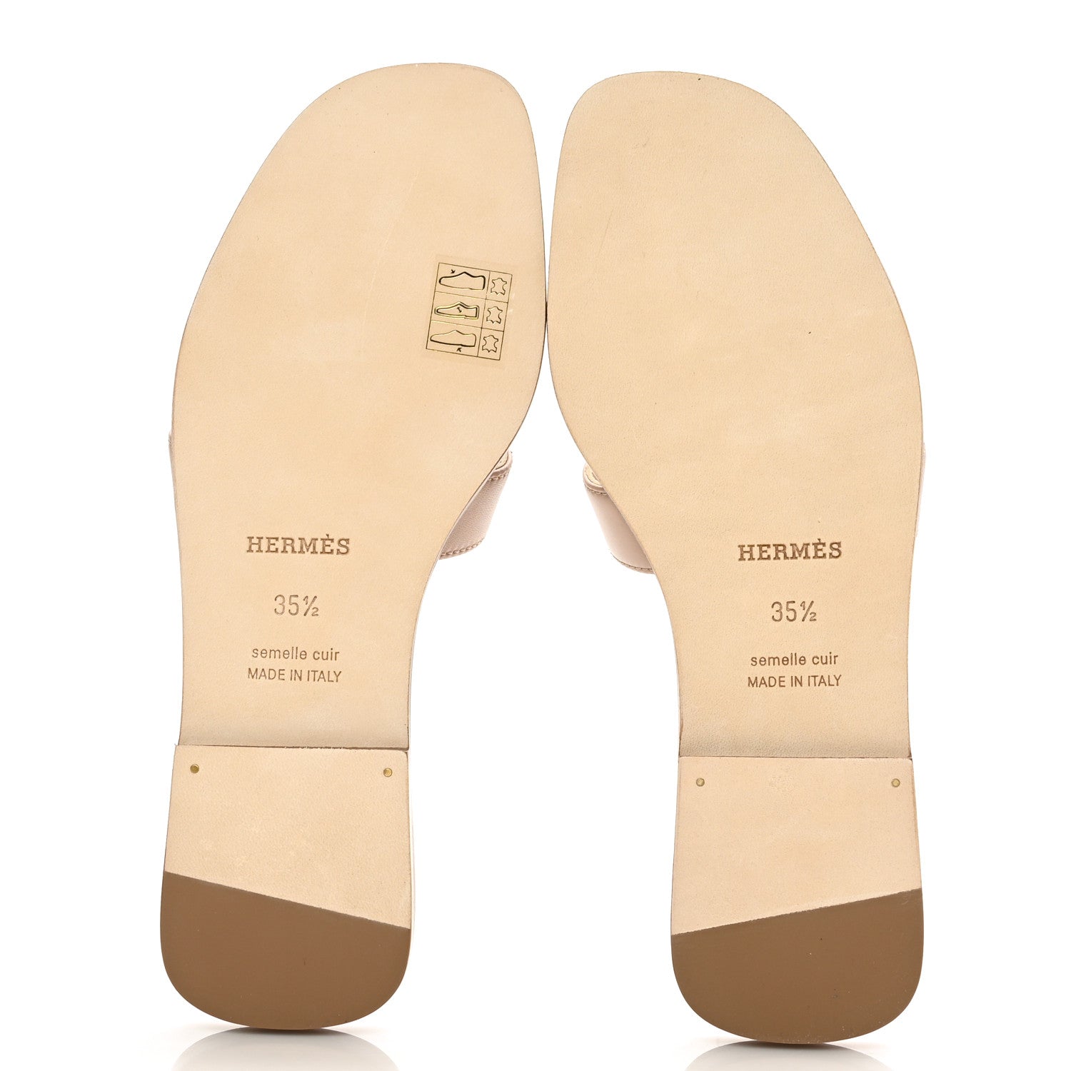 Hermes Box Calfskin Oran Sandals 35.5 Bois De Santal 5 of 9