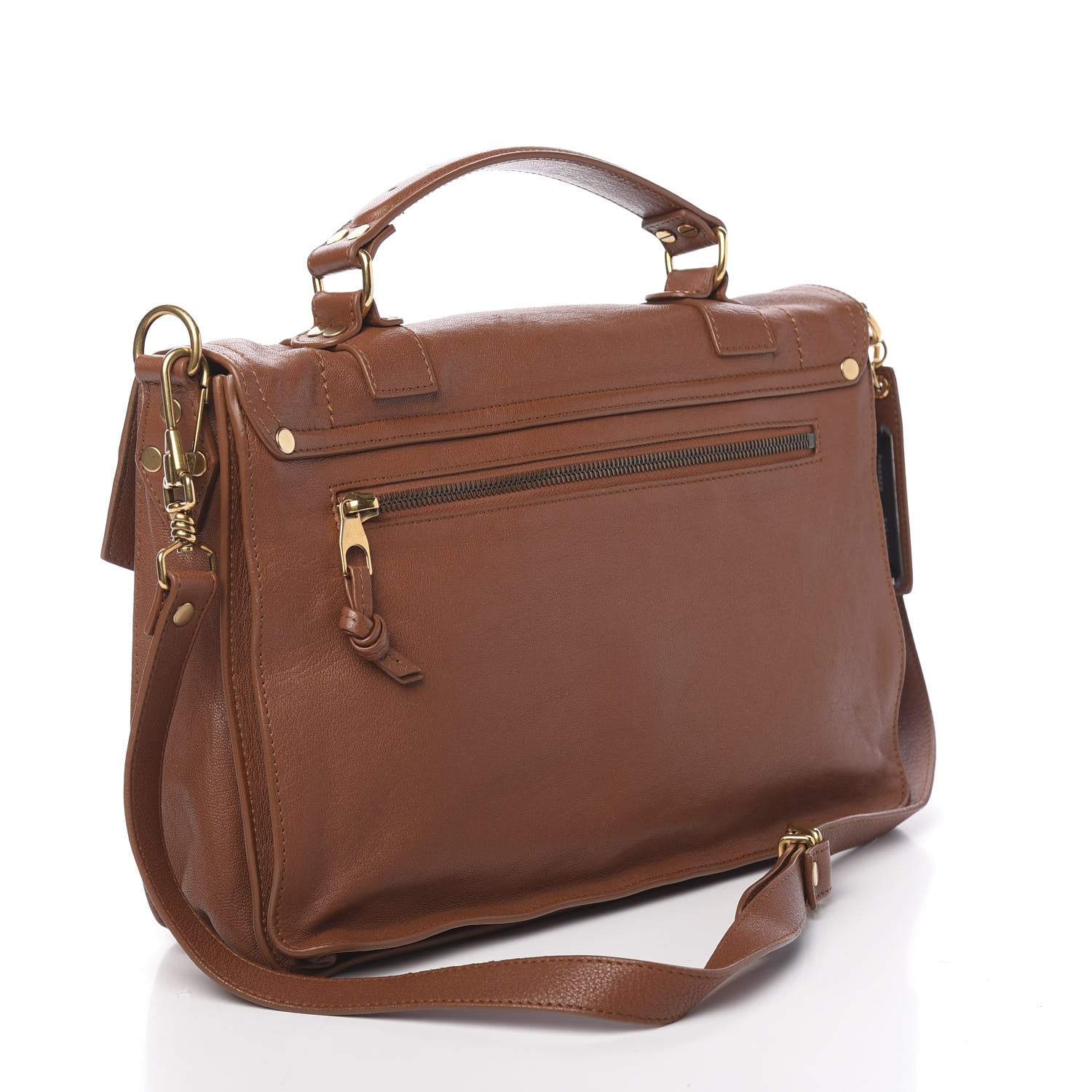 Proenza Schouler Lambskin Medium PS1 Satchel Saddle 3 of 11