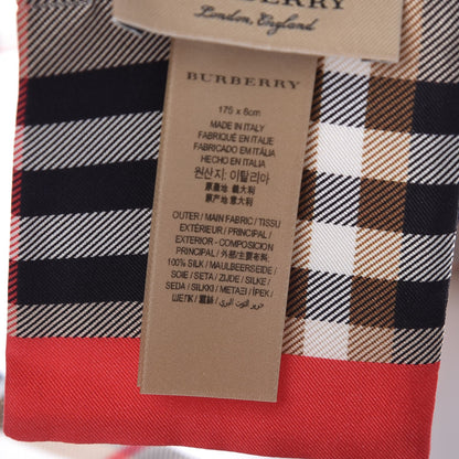 Burberry Silk Castleford Check Skinny Scarf Camel 5 of 7