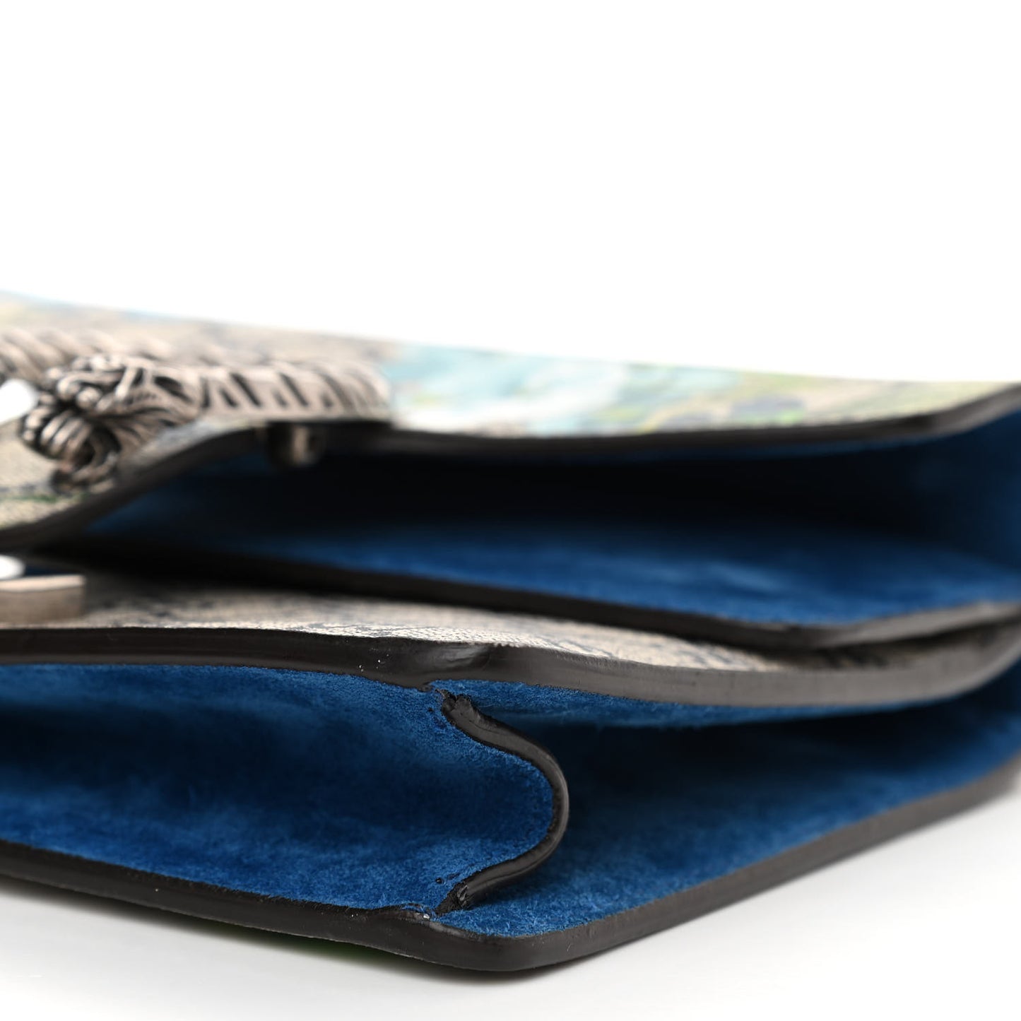 GG Supreme Monogram Blooms Mini Dionysus Shoulder Bag Beige Navy Vintage Blue