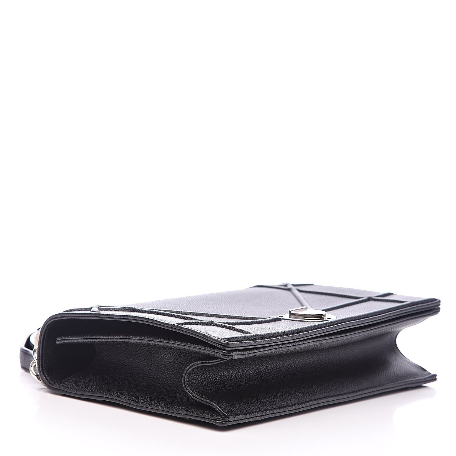 Christian Dior Grained Calfskin Large Diorama Flap Bag Black 4 of 12