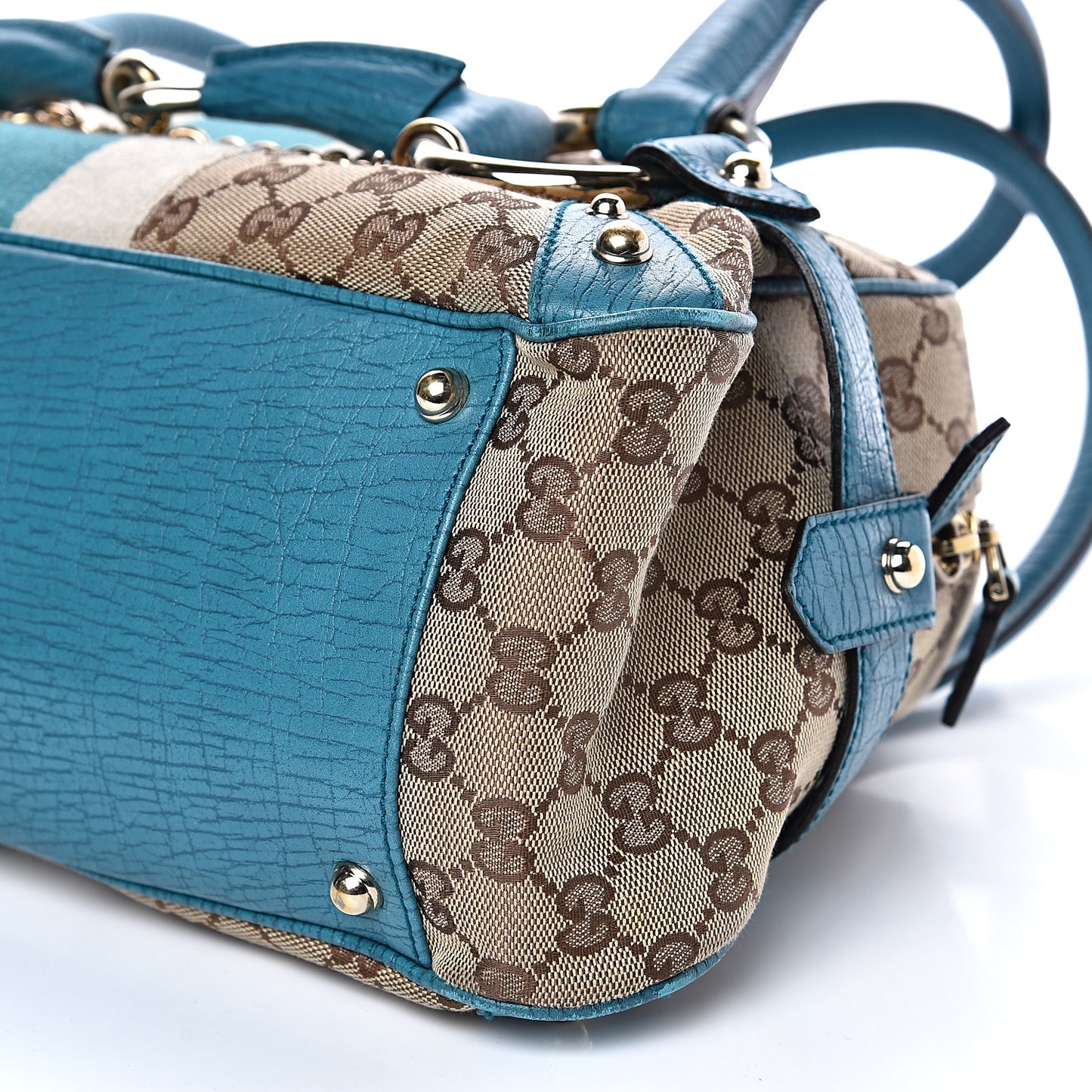 Monogram Horsebit Chain Satchel Blue