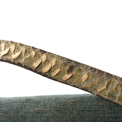 Fendi Denim Snakeskin Mama Baguette Blue 11 of 11