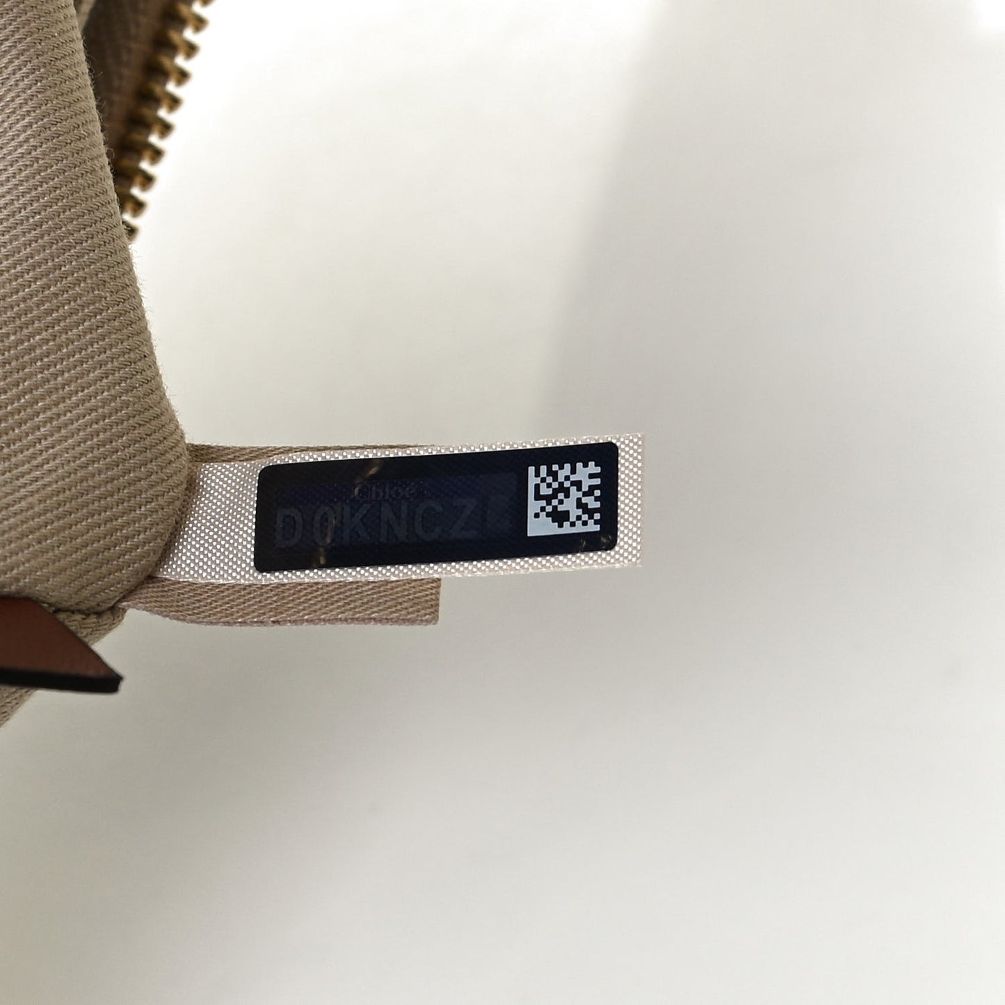Cotton Calfskin Woody Belt Bag Beige Brown