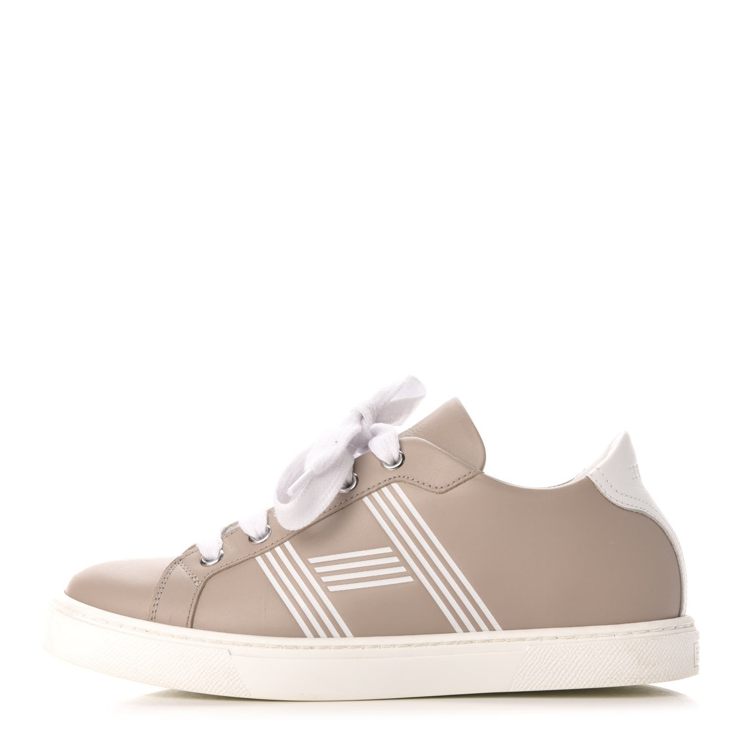 Hermes Calfskin Womens Advantage Sneakers 35.5 Beige Rose 1 of 9