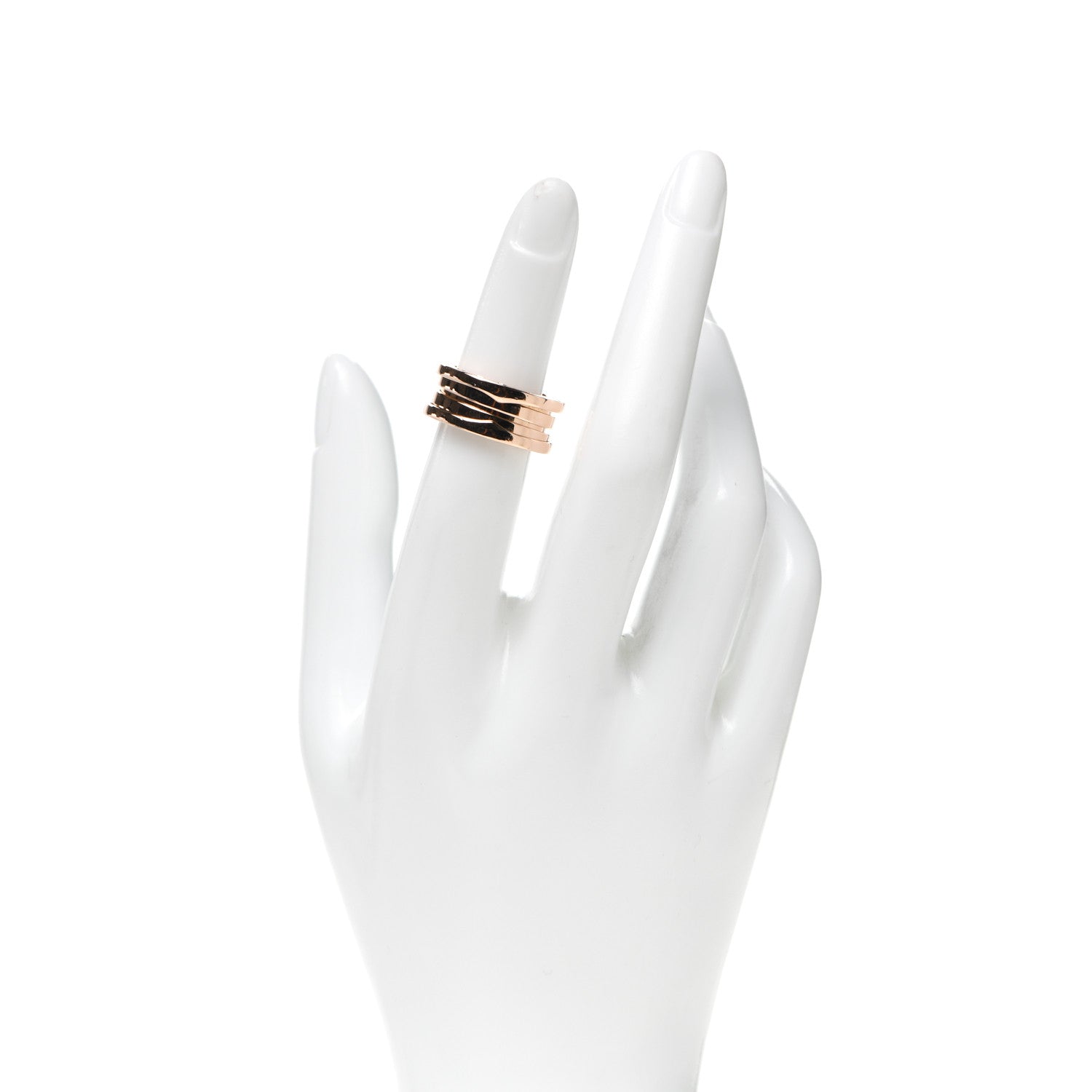 Bulgari 18K Rose Gold B.Zero1 Three-Band Ring 50 5.25 2 of 6