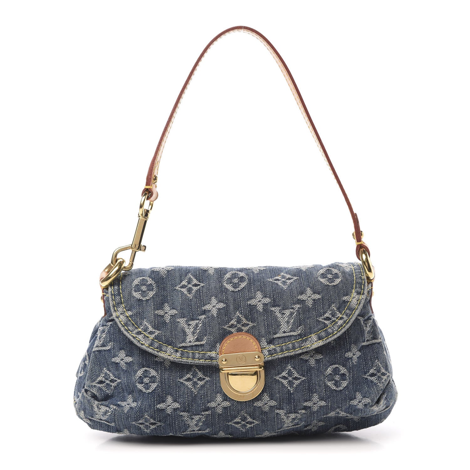 Louis Vuitton Monogram Denim Mini Pleaty Blue 1 of 12