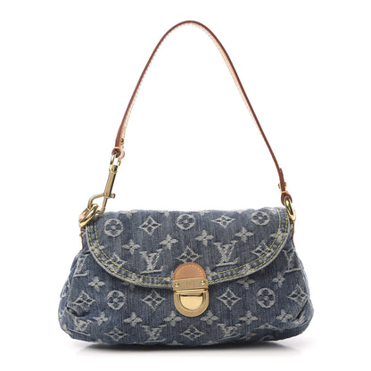 Louis Vuitton Monogram Denim Mini Pleaty Blue 1 of 12