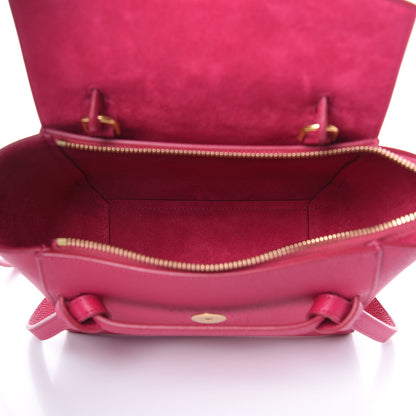 Celine Grained Calfskin Nano Belt Bag Raspberry 5 of 9