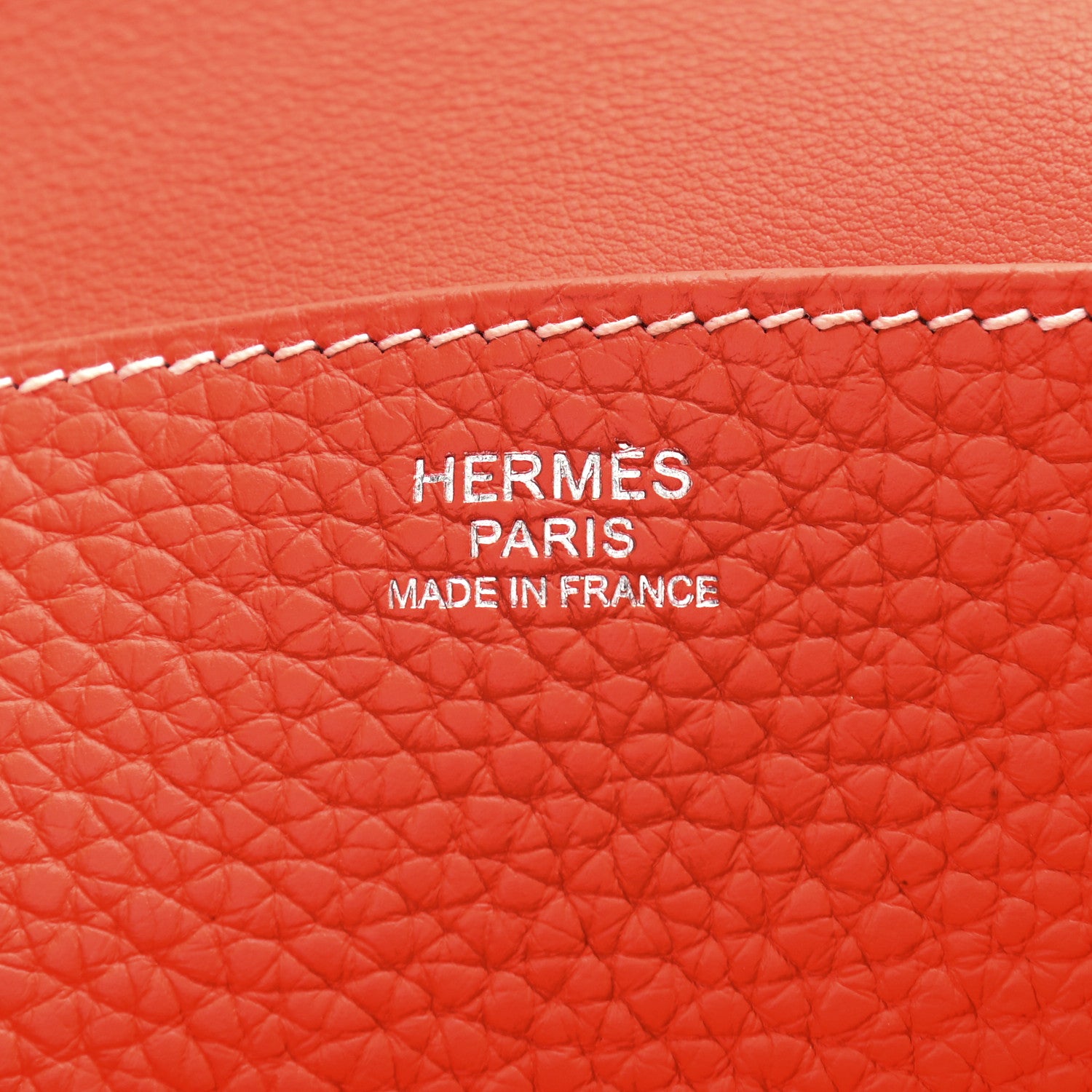 Hermes Taurillon Clemence Halzan 31 GM Orange 7 of 12